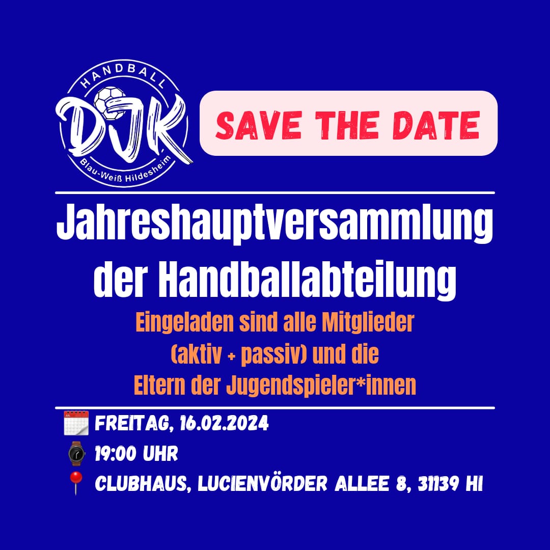 Save the date: JHV 2024